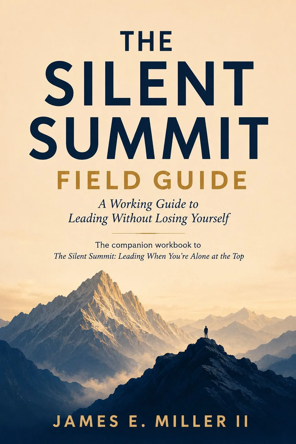 The Silent Summit Field Guide cover: a lone figure on a ridge facing a sunlit mountain peak.